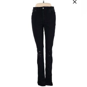 Dr Denim Plenty Ripped Knees mid waist super skinny fit jeans in black, NWT
